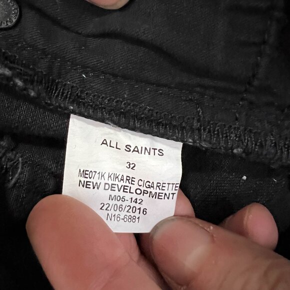 All Saints Womens Cigarette Jeans 32 - Picture 13 of 13